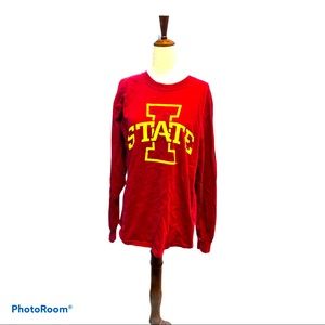 Sporty ISU Iowa State University Cyclones‎ Cotton Long Sleeve M